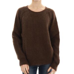 MAGLIA IN MOHAIR MARRONE
